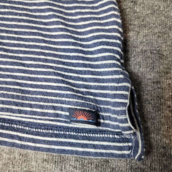 Men's Striped Polo Shirt - BlueFaherty Polo Shirt Men's Size XL Long Sleeve - Picture 5 of 8